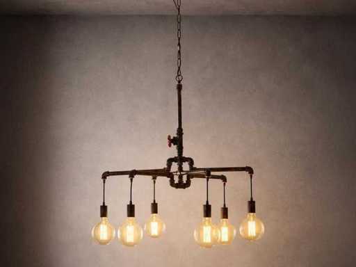 2 x Industriële Retro hanglamp 6 lichts