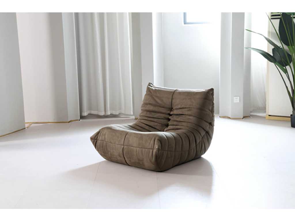 1x Design armchair taupe S