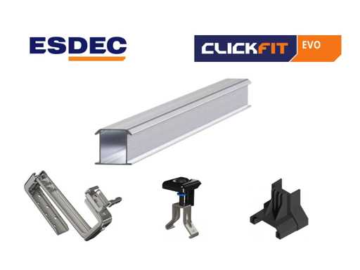 Komplettes Montagekit für 10 Panels ClickFit Evo (schwarz)