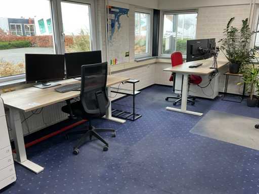 Ingerichte werkplek (180x80 cm)