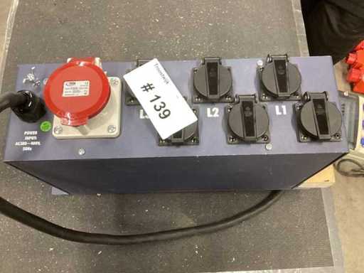 32 A CEE auf Schuko, Stromverteiler, Verteilerkasten