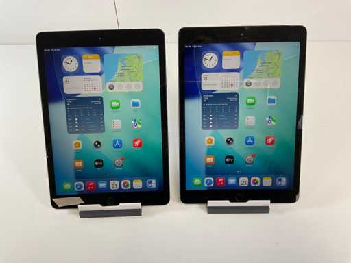 Apple iPad 8e génération 10,2 pouces - WiFi + Cellulaire - 128 Go - Gris espace (2x)