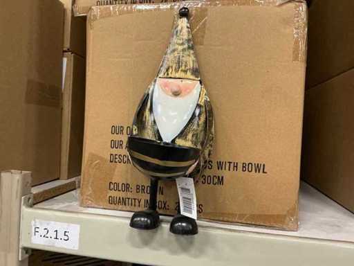 Fournée de Père Noël avec bol H30cm (72x)