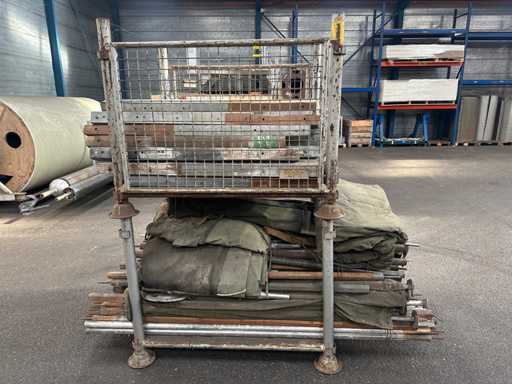 Lot de stâlpi de cort ?i pânze