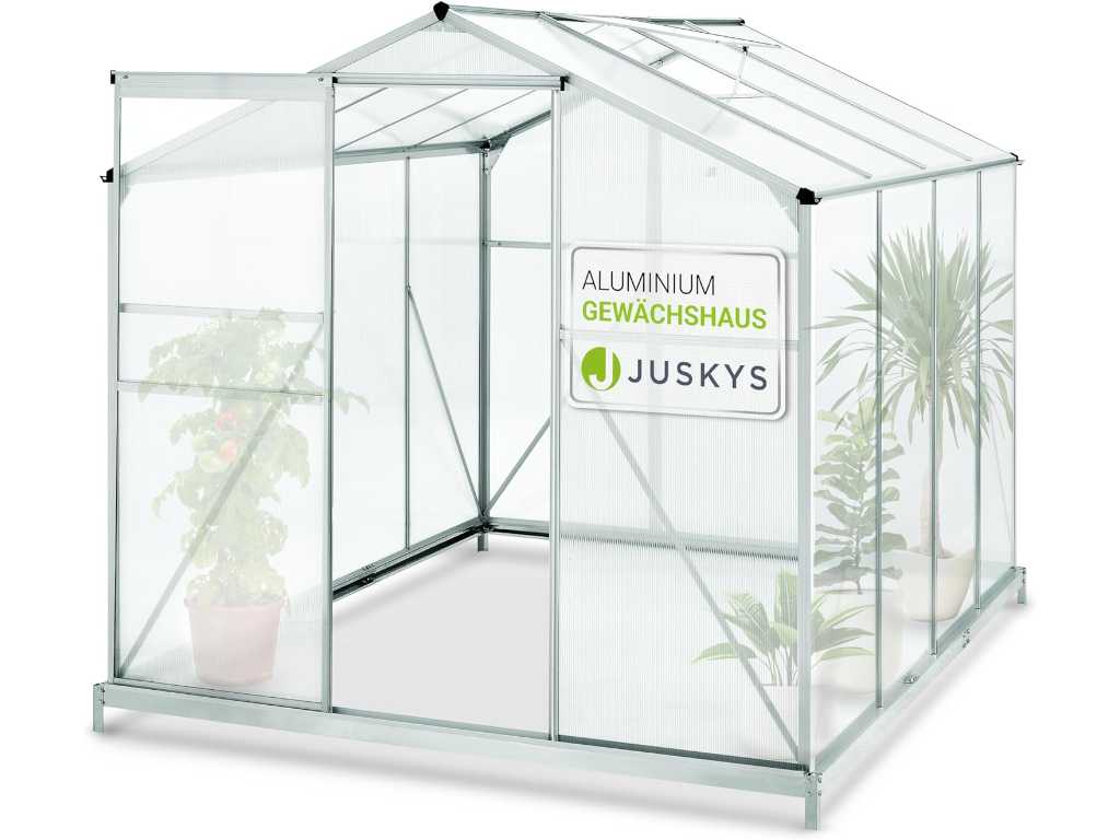 Aluminium Greenhouse with Foundations | 4.75 m² | 190 × 253 cm