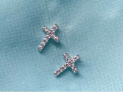 Kreuzohrringe mit Brillanten