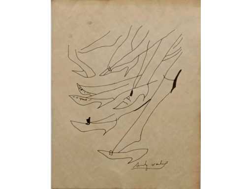 Disegnando su carta Andy Warhol 'senza titolo'