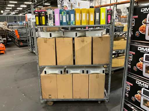 Partij iDrink bekers en kunststof opbergbakken