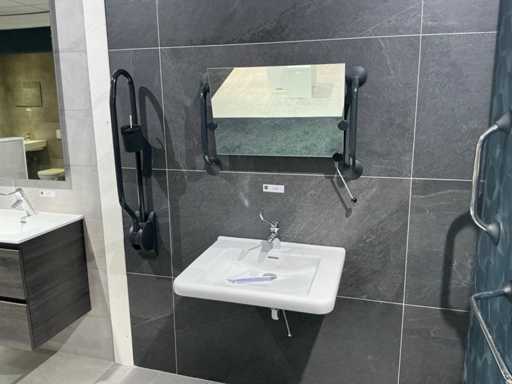 Disposizione dei lavaboini per sedie a rotelle Geberit / Delabie