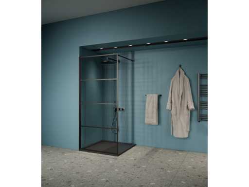 Gliss Design Parete Doccia Rettango 1 Nero 100