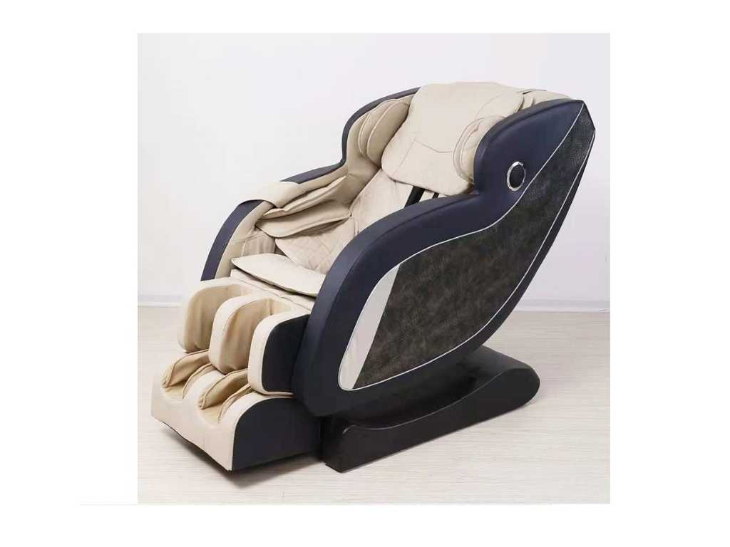 Fauteuil de massage de luxe Zero Gravity - Blanc / Bleu