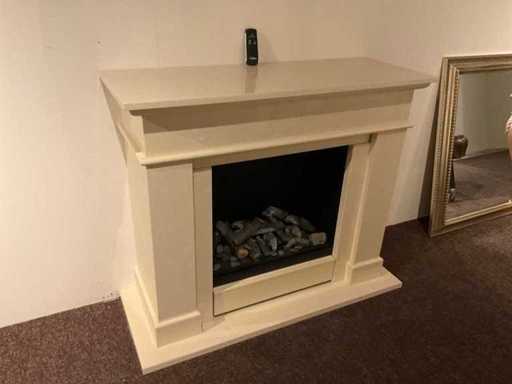 Faber Gala Opt-myst Kamin aus Naturstein mit elektrischem Kamin