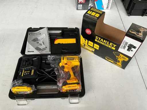 Stanley Fatmax FMC041S2 Batterie-Schlagschraubendreher + zwei Akkus und Ladegerät