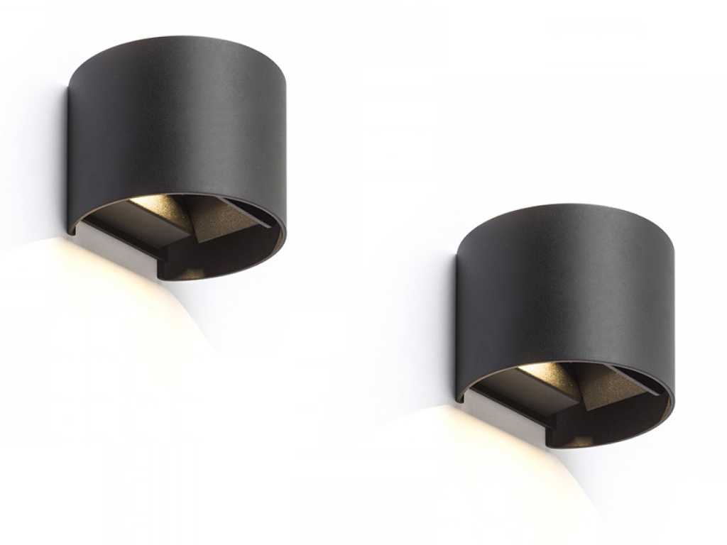 10 x Tube Motion wall fixtures black