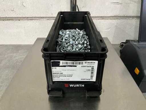 Würth 10.33 kg Draadvormende Schroef M6 x 20 in stapelbare bak