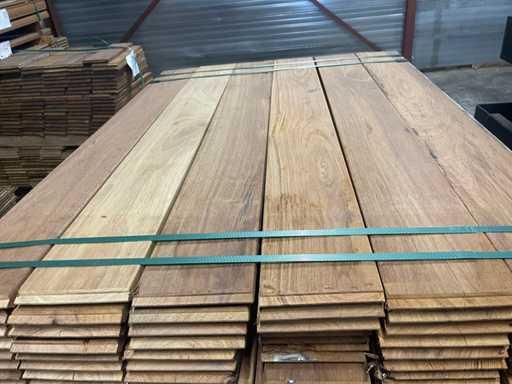 Guyana Teak Feder und Feder Feder und Feder (Außenparkett) 1250x145x21mm (120x)