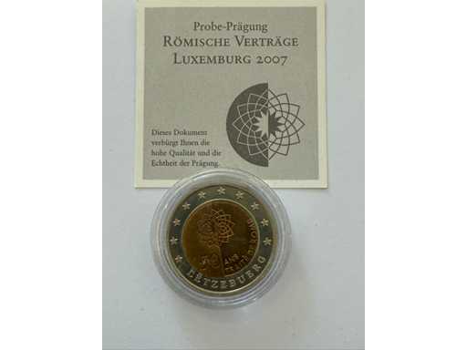 2 Euro-Pattern Muntverdragen van Rome 2007 Denemarken