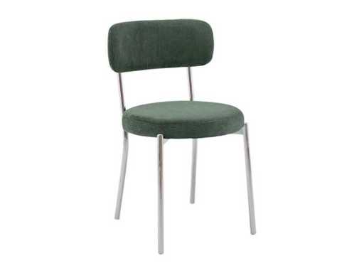 fonQ - Bent Eetkamerstoel - Groen - Eetkamerstoel (4x)