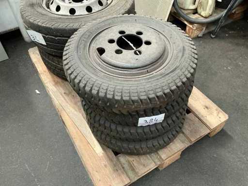 Bridgestone 4,50-12 Industriële band op velg (4x)