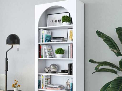 Planken met witte melaminecoating