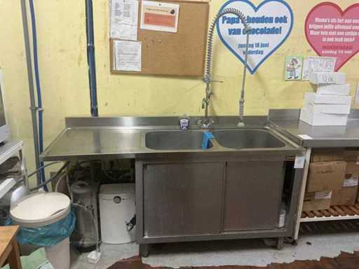 Chiuvetă diamantată din oțel inoxidabil 180x70cm