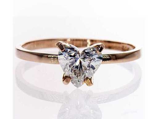 Luxe Solitaire Ring in Natuurlijke Diamant 1,01 karaat