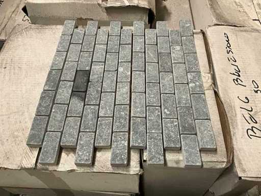 Piastrelle a mosaico di pietra blu del Belgio