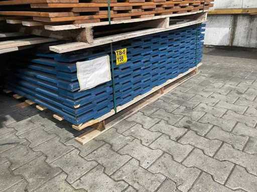 Pallet Fence Parts Blue Coated 180x180cm (9x)