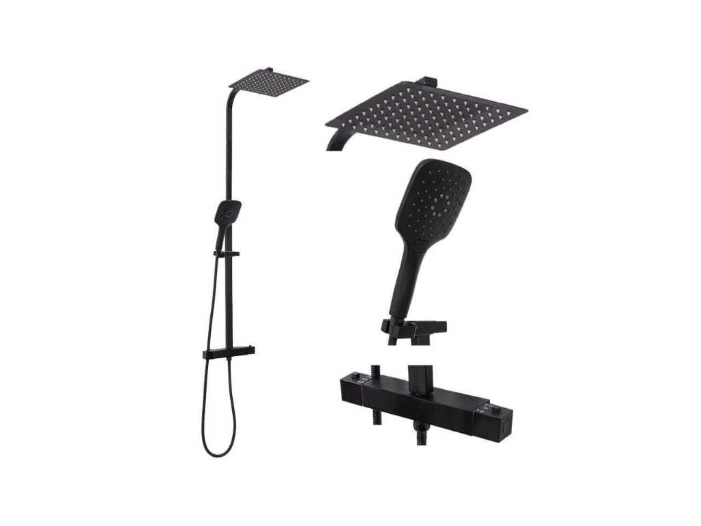 Product met beschadigde verpakking. Douchesysteem met thermostaat REA Jet black mat (MOD: 96062077)