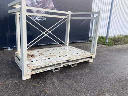 Stapeljuk stapelkrat Intainer - 2620x1400x1757mm - stapelbaar 1+3 - 2500kg - Grijs (2x)