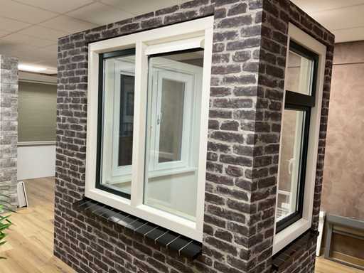 Cadre de fenêtre en plastique Novafront avec pivot/inclinaison