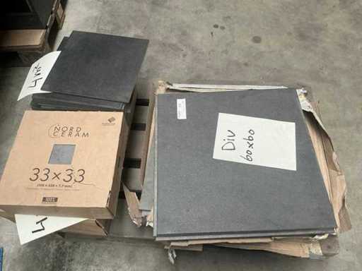 Charge verschiedener Bodenfliesen