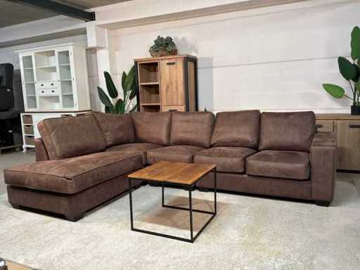 Divano in pelle Javiri ad angolo