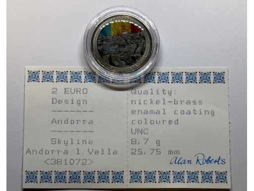 2 Euro Skyline Andorra L. Villa Colored