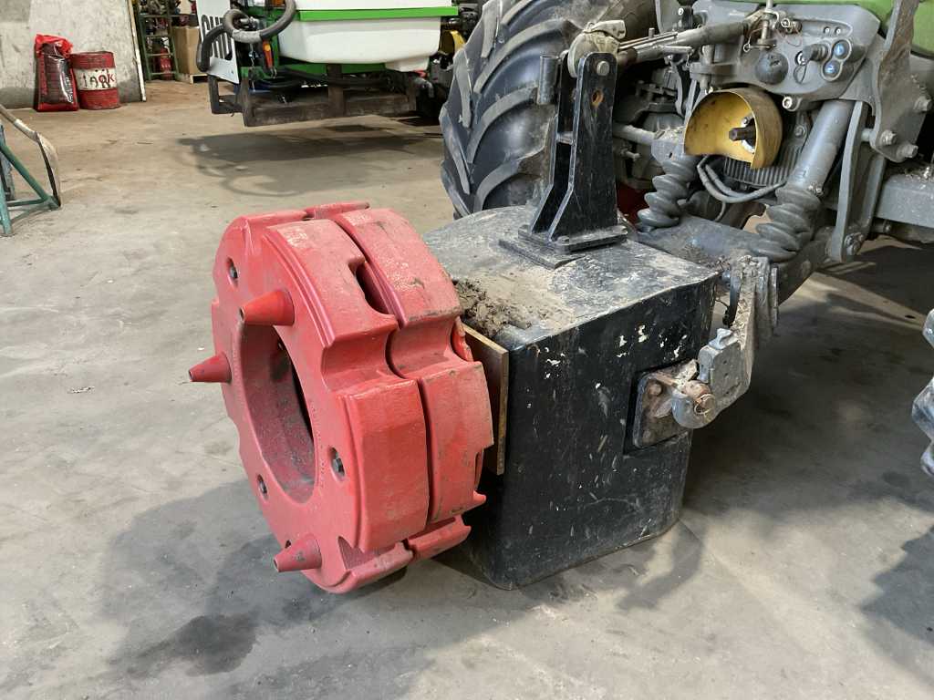 Front weight with wheel weights