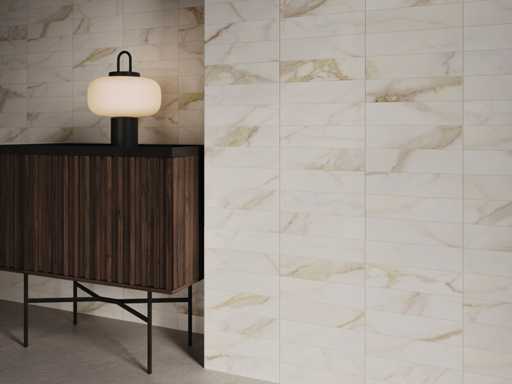 Wall tile 48m2 Calacatta Gold Brick matte 7.5x30cm