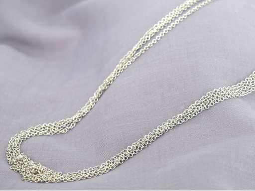 Leo Pizzo - White Gold Three-Layer Necklace