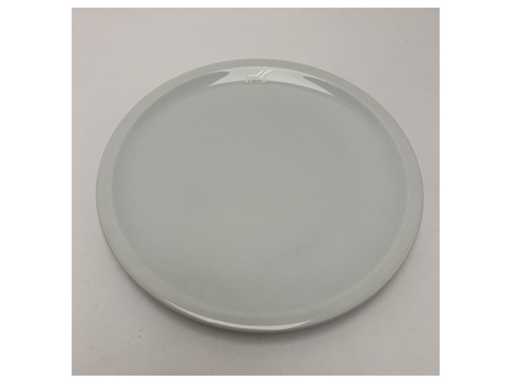 Piatto da cena in porcellana marina resistente CRN con bordo cromato - 24 cm, impermeabile e adatto alla lavastoviglie