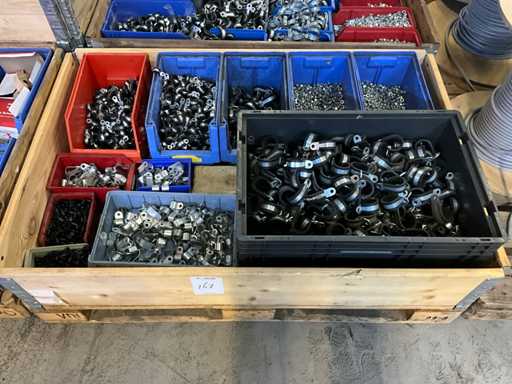 Partij slangklemmen en bevestigingsmateriaal