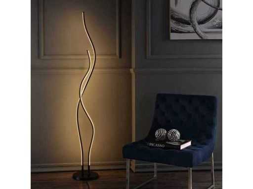 2 x Solo Fumé Zwart design vloer lamp