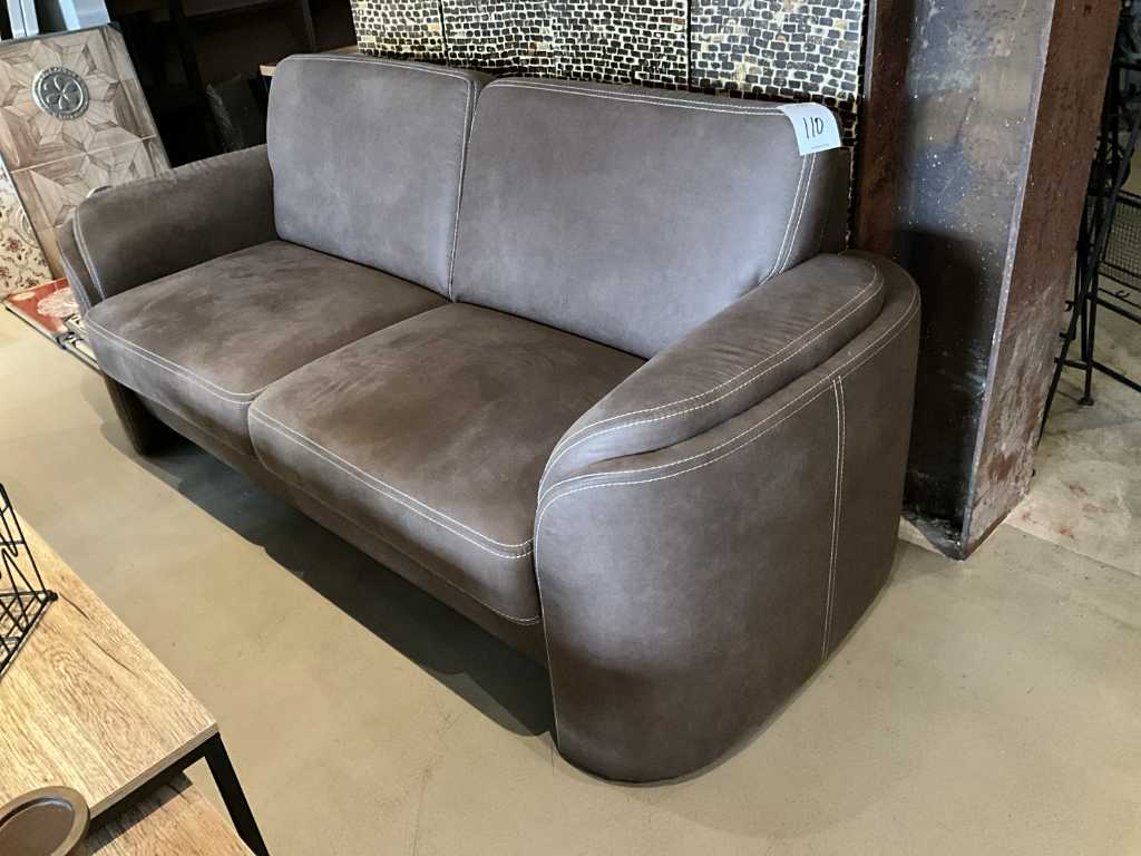 Sofa and armchair with poufs