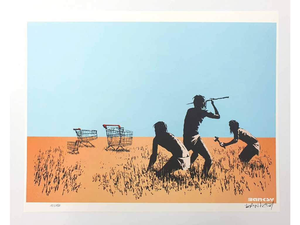Banksy (geboren 1974), basierend auf - Trolley Hunters