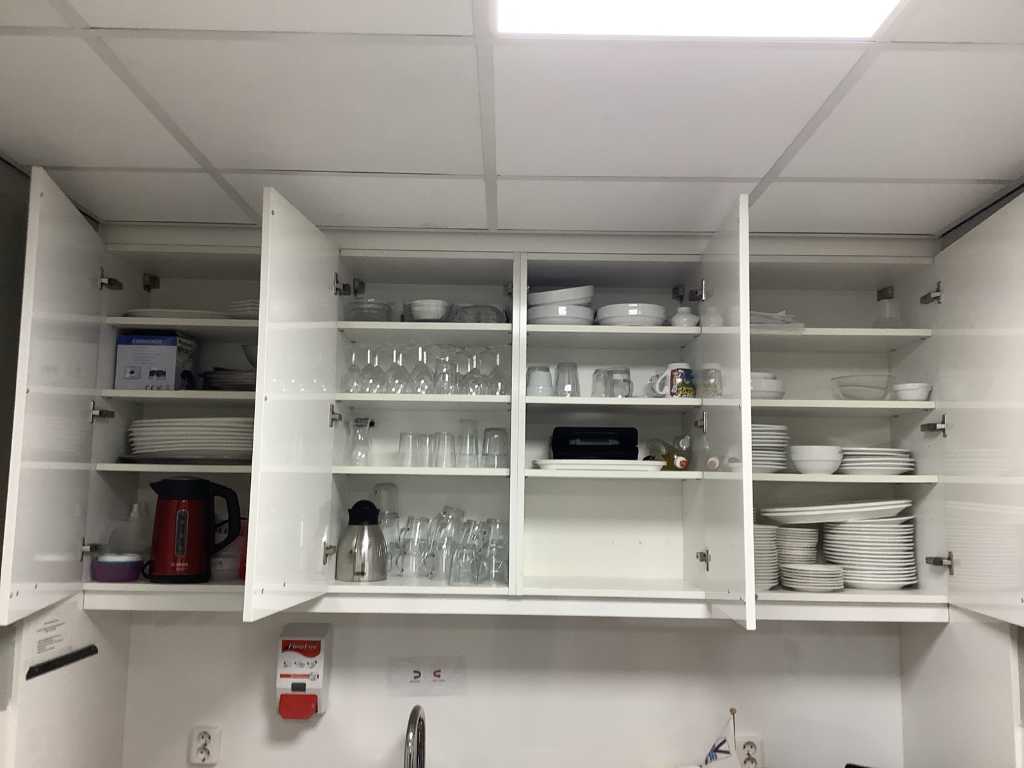 Crockery Including plates, cups and cutlery, (contents of kitchen cabinets)