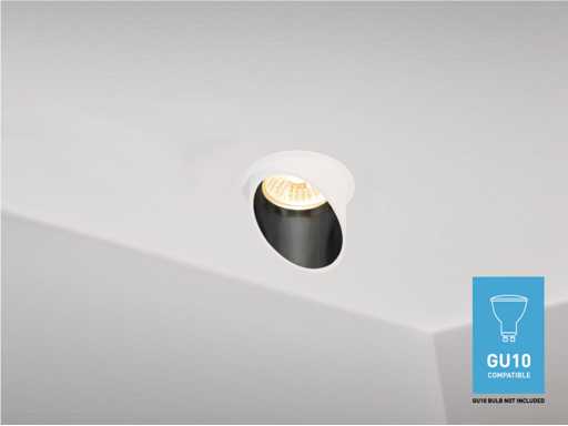 GU10 Recessed fixture with lamp holder(100x)