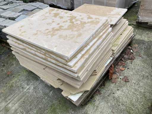 1 palette di strisce di pietra bianca borgogna lunghezza libera, larghe 60, spesse 2cm