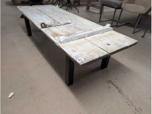 Table basse, vieille porte 180x67cm