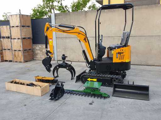 JPC HT12 Mini Excavator with Attachments 