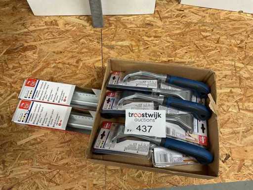 8-fach Farbschaber; Tapetenlineal