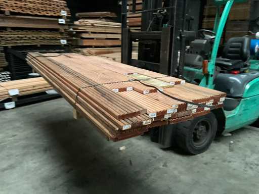 Hardhouten tuinplank - 250-300x14,5x2,5 (25x)