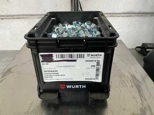 Würth 8.32 kg Zeskantmoer M10 in stapelbare bak